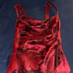 Kay Unger Red and Black Dress